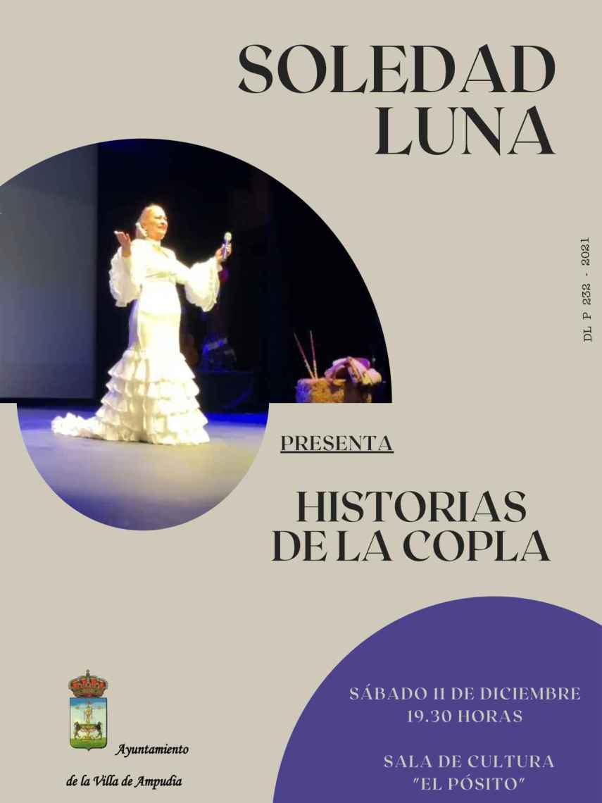 Cartel de la actuación de Soledad Luna en Ampudia