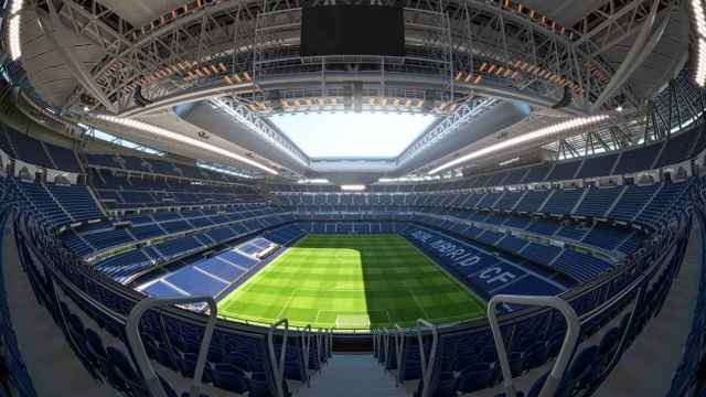 Representación del interior del Santiago Bernabéu tras las obras