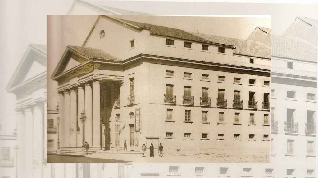 Foto antigua del Teatro Principal de Alicante.