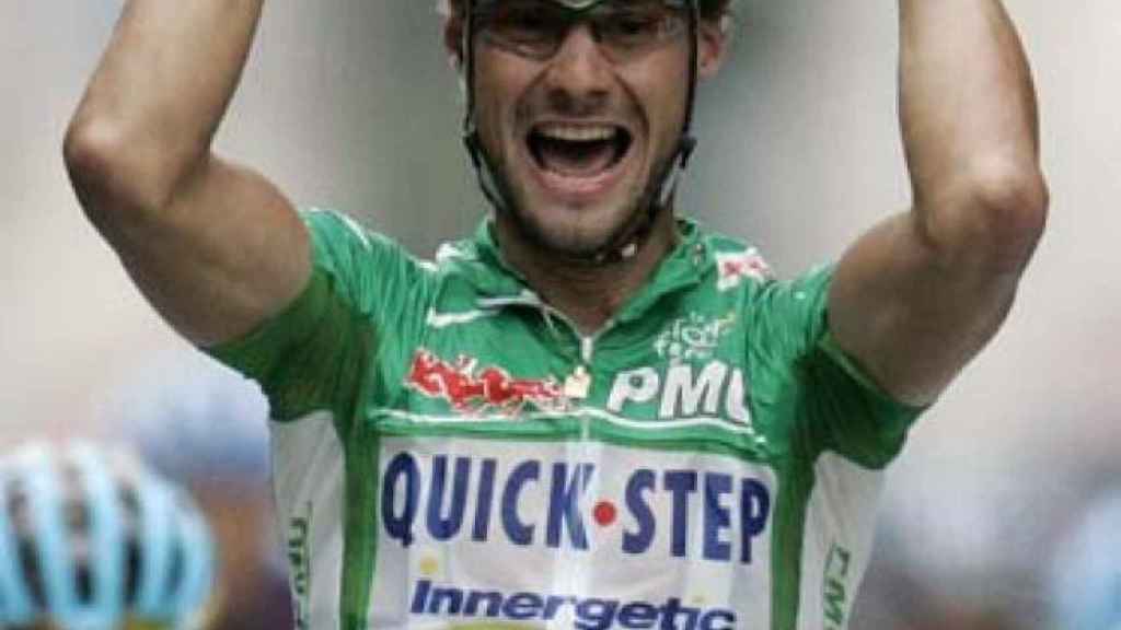 Tom Boonen con el maillot verte del Tour de Francia