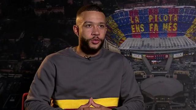 Memphis Depay, en un vídeo del FC Barcelona