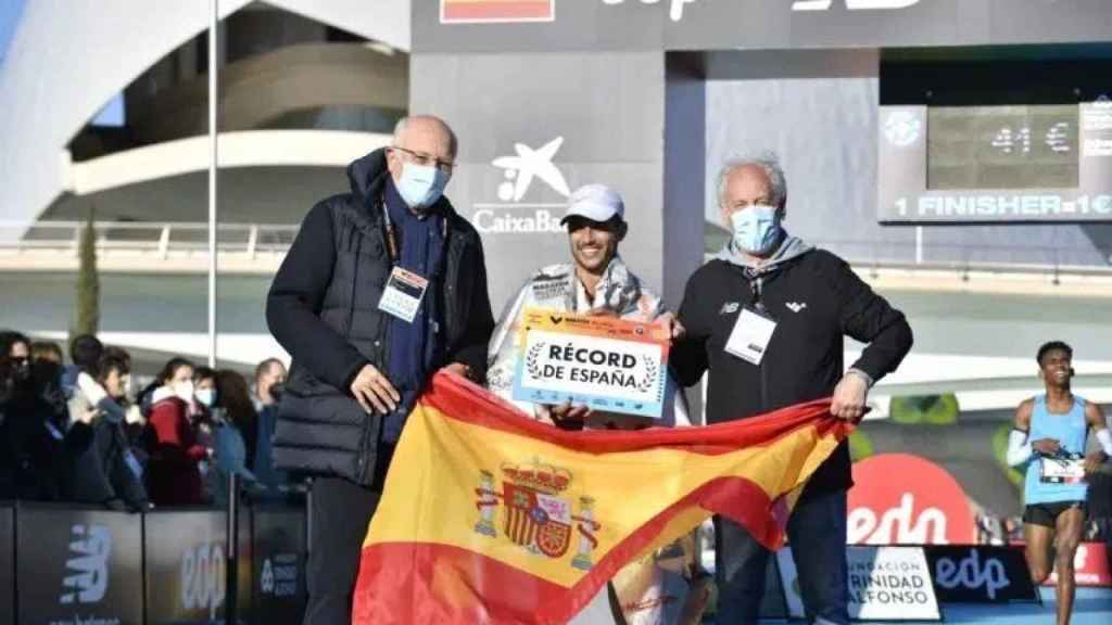 Hamid Ben Daoud, tras lograr el récord de España de maratón en Valencia.