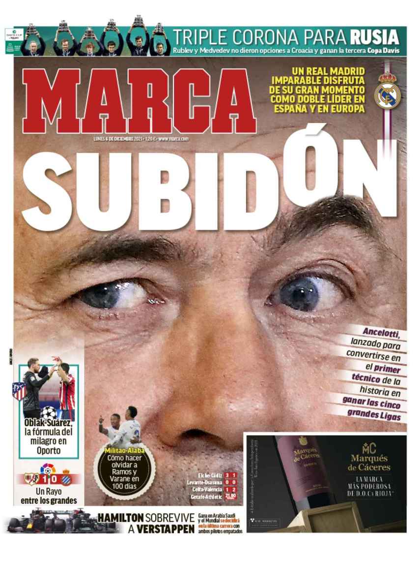 La portada del diario MARCA (06/12/2021)