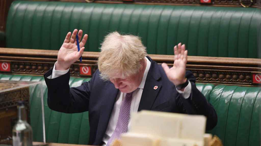El primer ministro del Reino Unido, Boris Johnson, en el Parlamento.