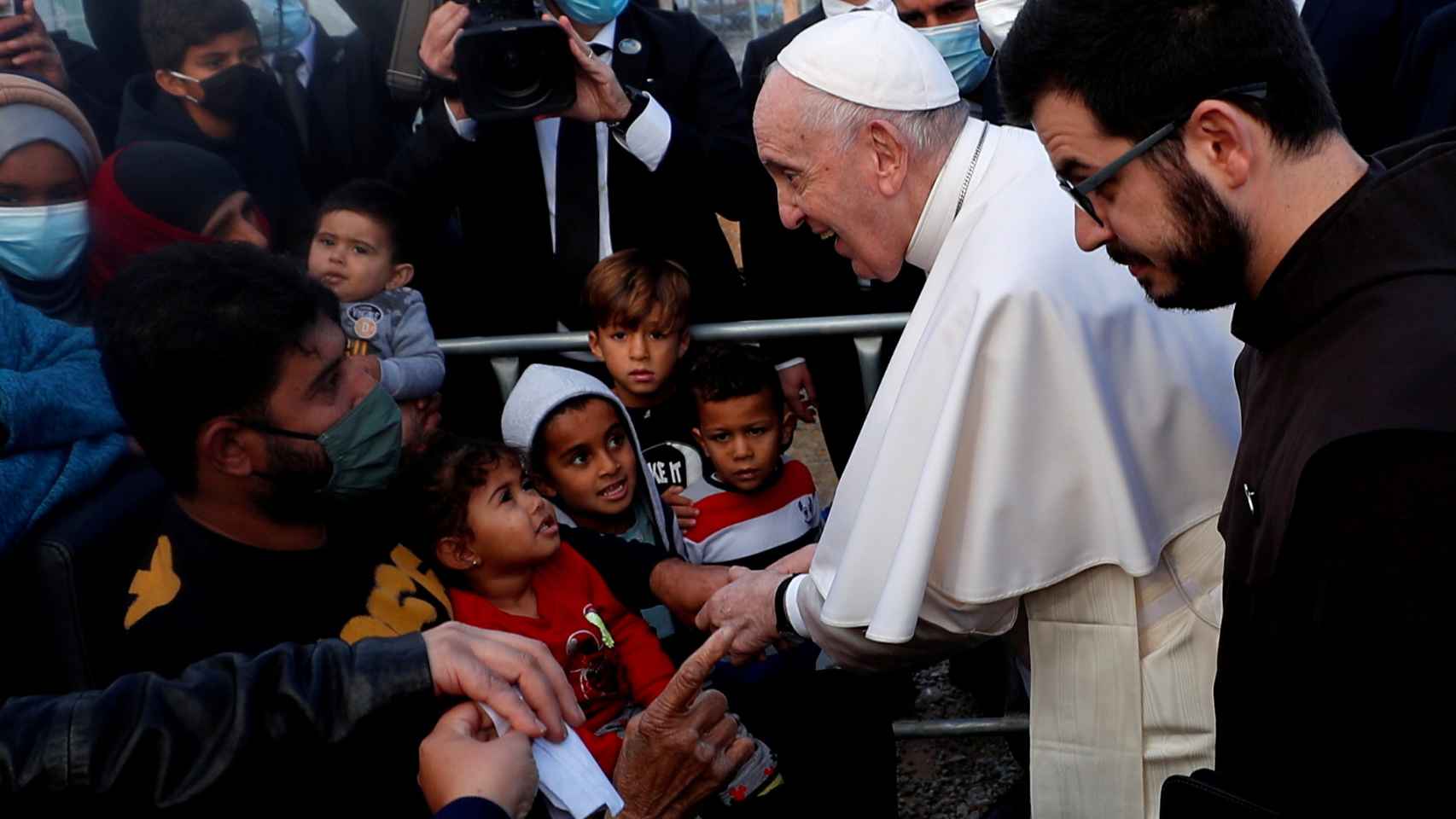 El Papa Francisco en Lesbos.