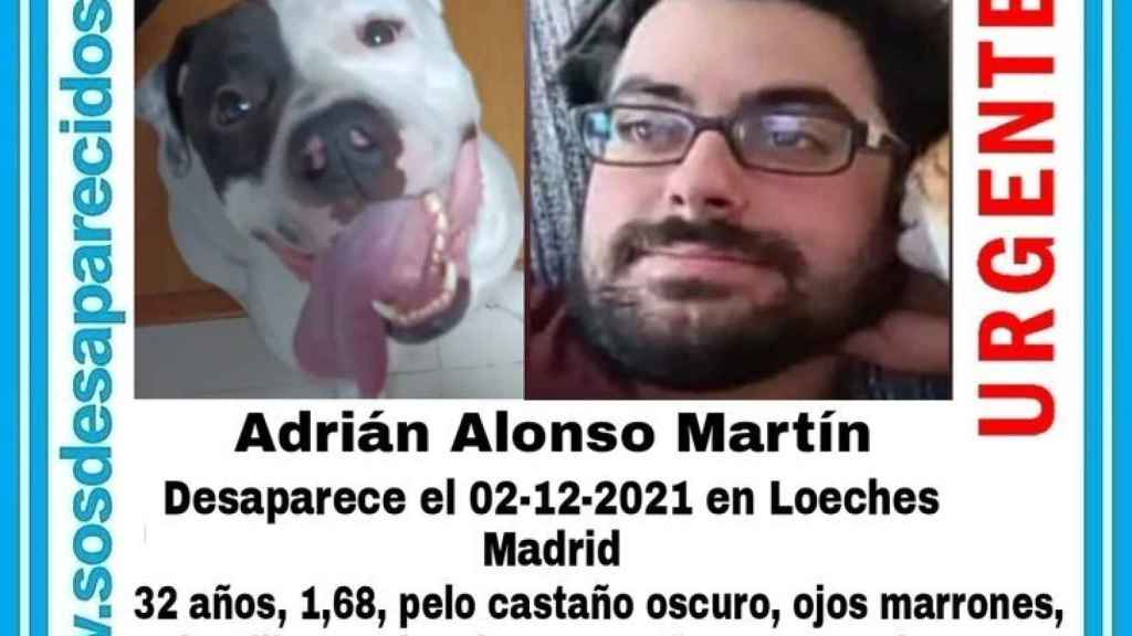 Buscan a Adrián, un joven de 32 años desparecido en Loeches (Madrid) tras quedar con un amigo