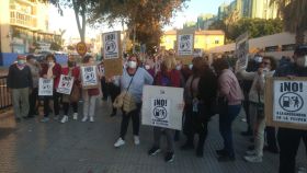 Una imagen de una concentración contra la instalación de una gasolinera en La Pelusa.