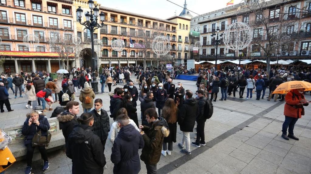 La Plaza de Zocodover, en una imagen del lunes pasado. Foto: Óscar Huertas