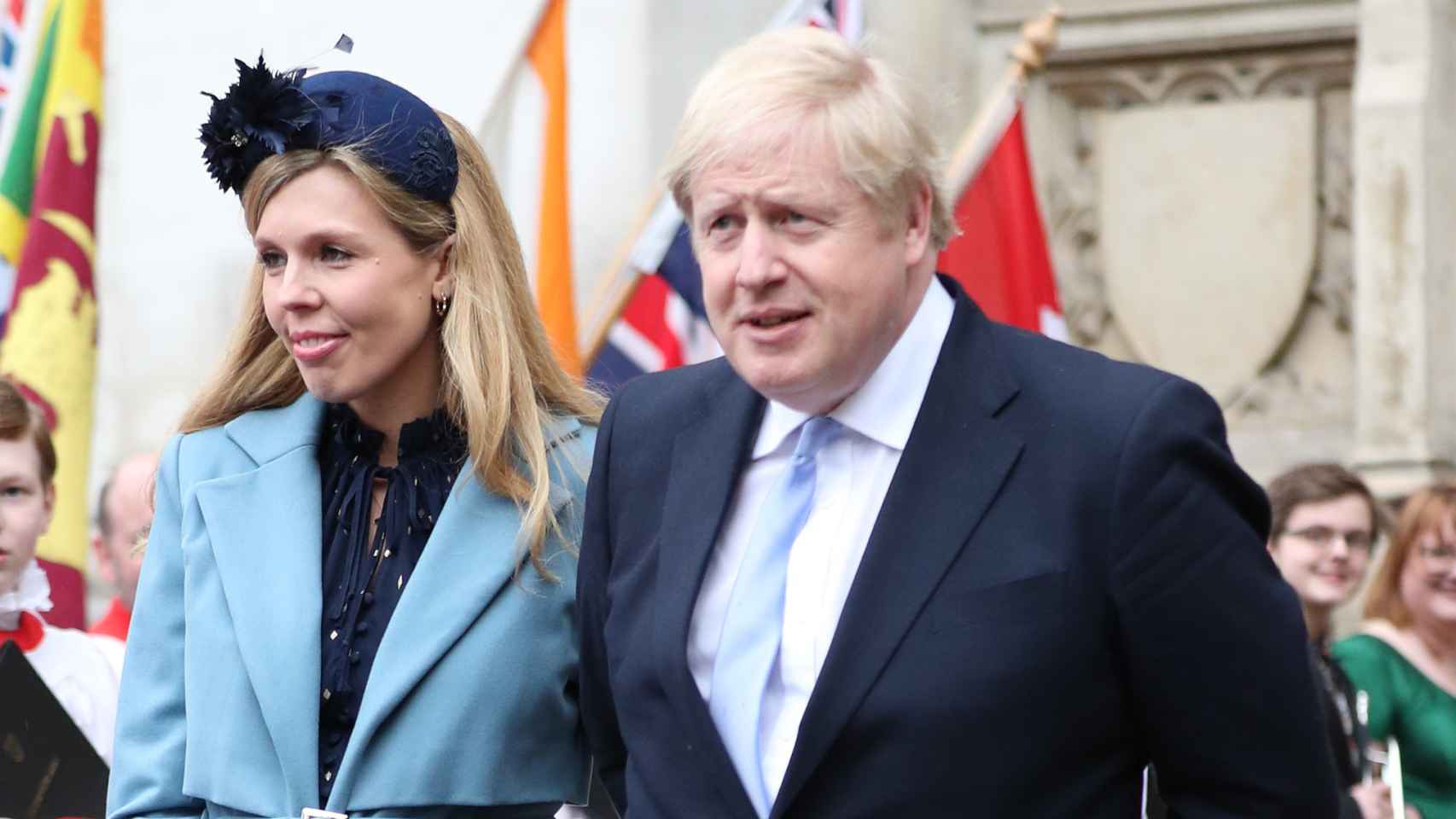 Boris Johnson y su esposa, Carrie Symonds, en una imagen de archivo.