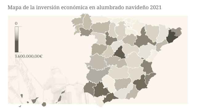 Mapa España gasto de comunidades autonomas