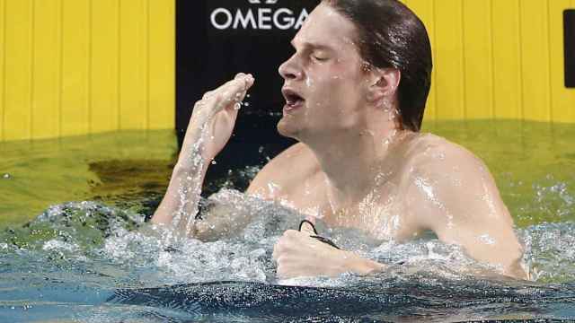 El nadador francés Yannick Agnel después de una prueba