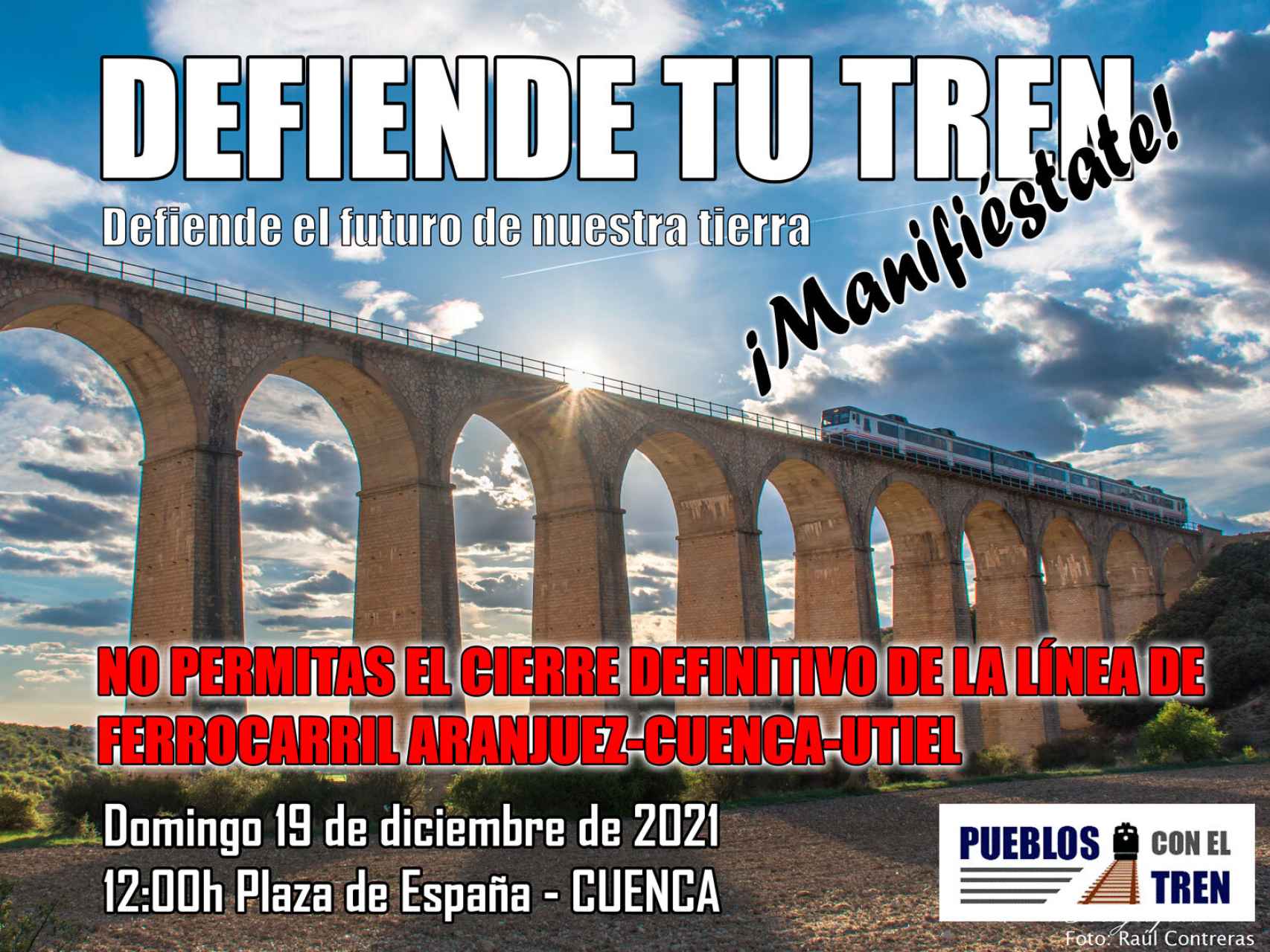 Convocan una manifestación en Cuenca contra el cierre del tren convencional
