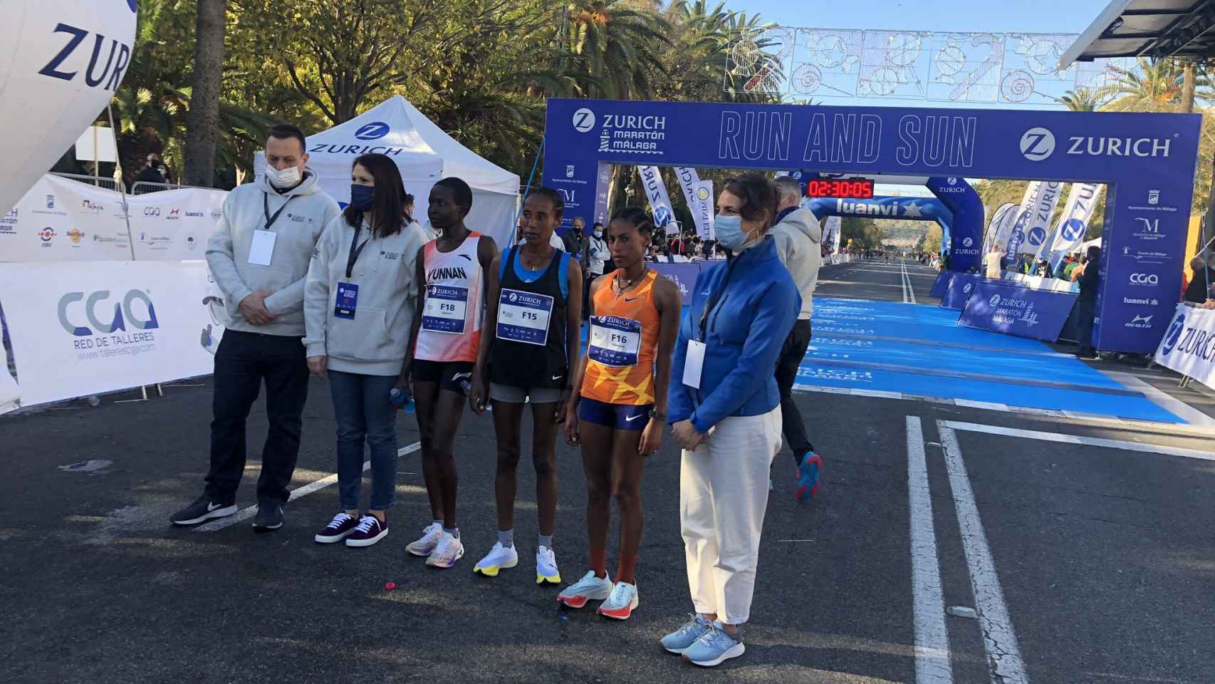 Mejores clasificadas en la prueba femenina del maratón.