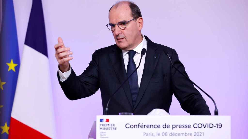 El primer ministro francés, Jean Castex, durante la rueda de prensa sobre la Covid el pasado lunes.