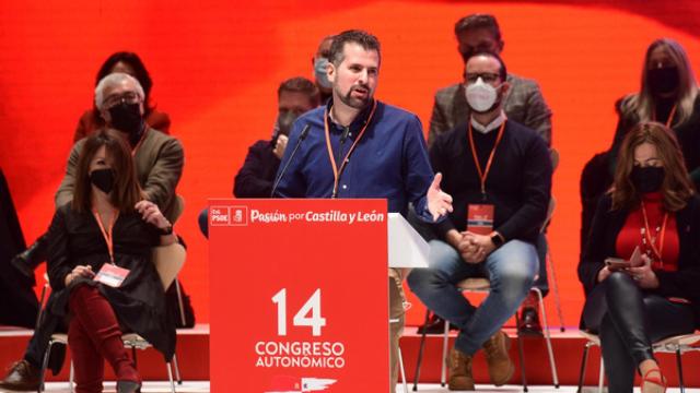 Luis Tudanca durante el Congreso Autonómico del PSOE de Castilla y León