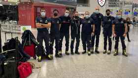 Los bomberos malagueños que emprenden viaje a La Palma.