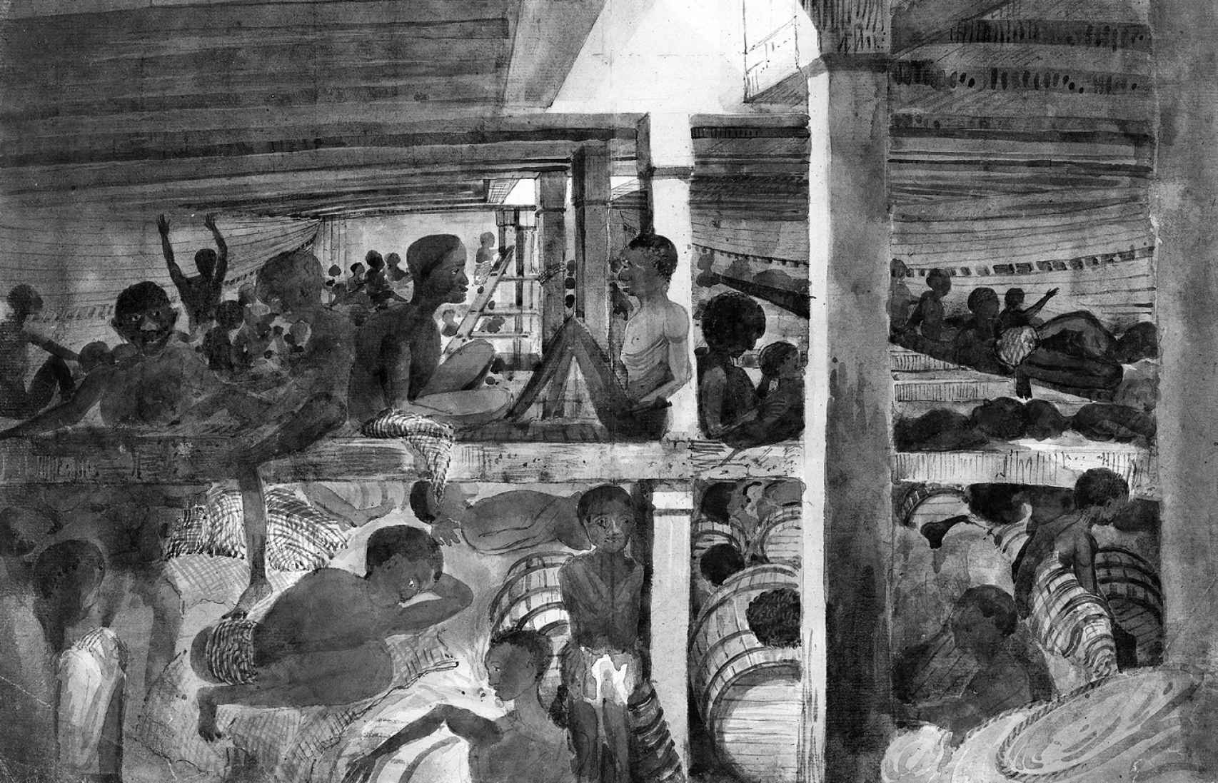 La cubierta de esclavos del 'Albaroz'.