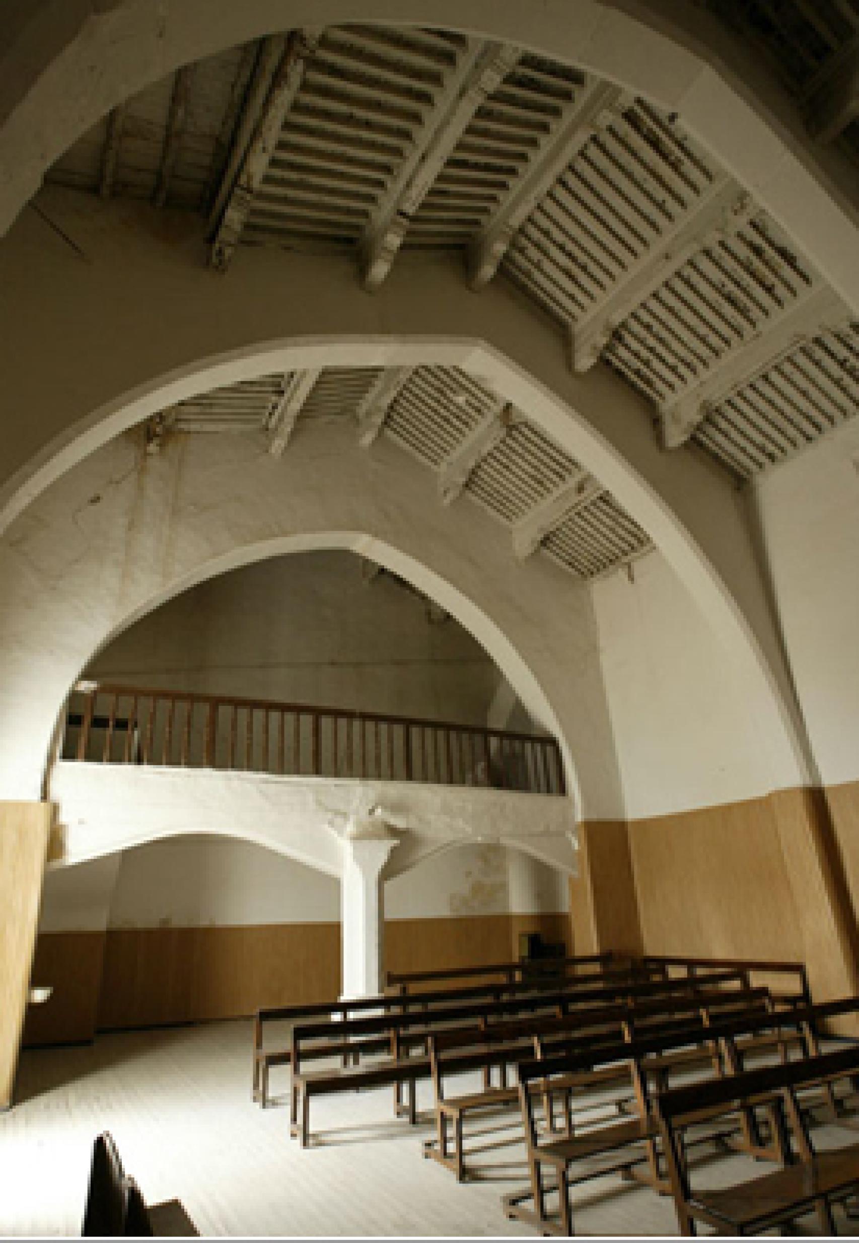 Interior de la sinagoga de Híjar.
