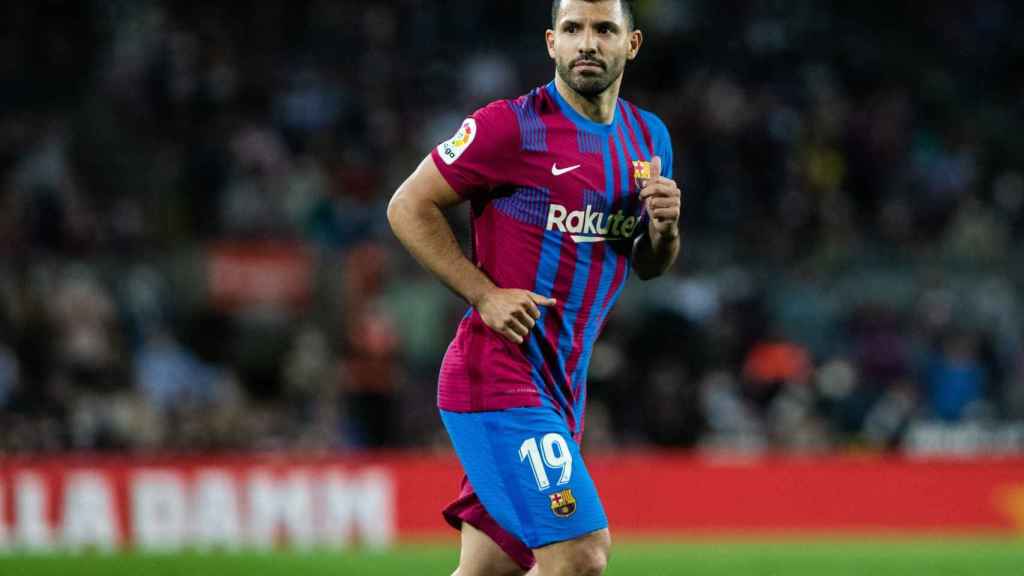 Sergio 'Kun' Agüero, en un partido del FC Barcelona de la temporada 2021/2022