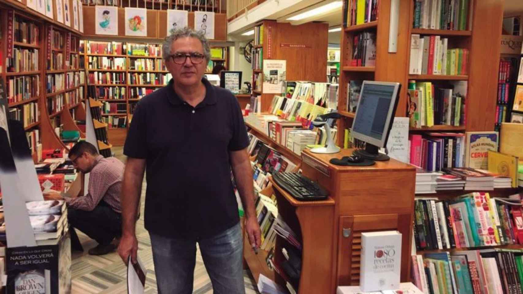 El librero Juan Manuel Cruz, en una imagen.