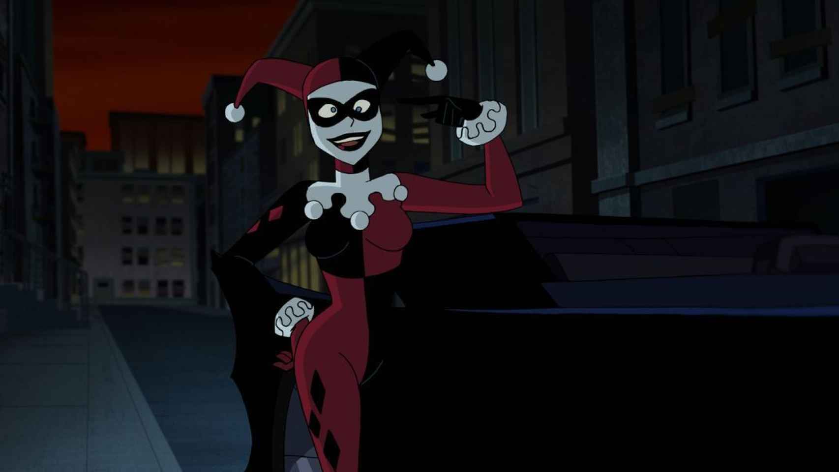 Harley Quinn al principio de la serie.