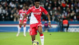 Aurelien Tchouameni, durante un partido del AS Mónaco.