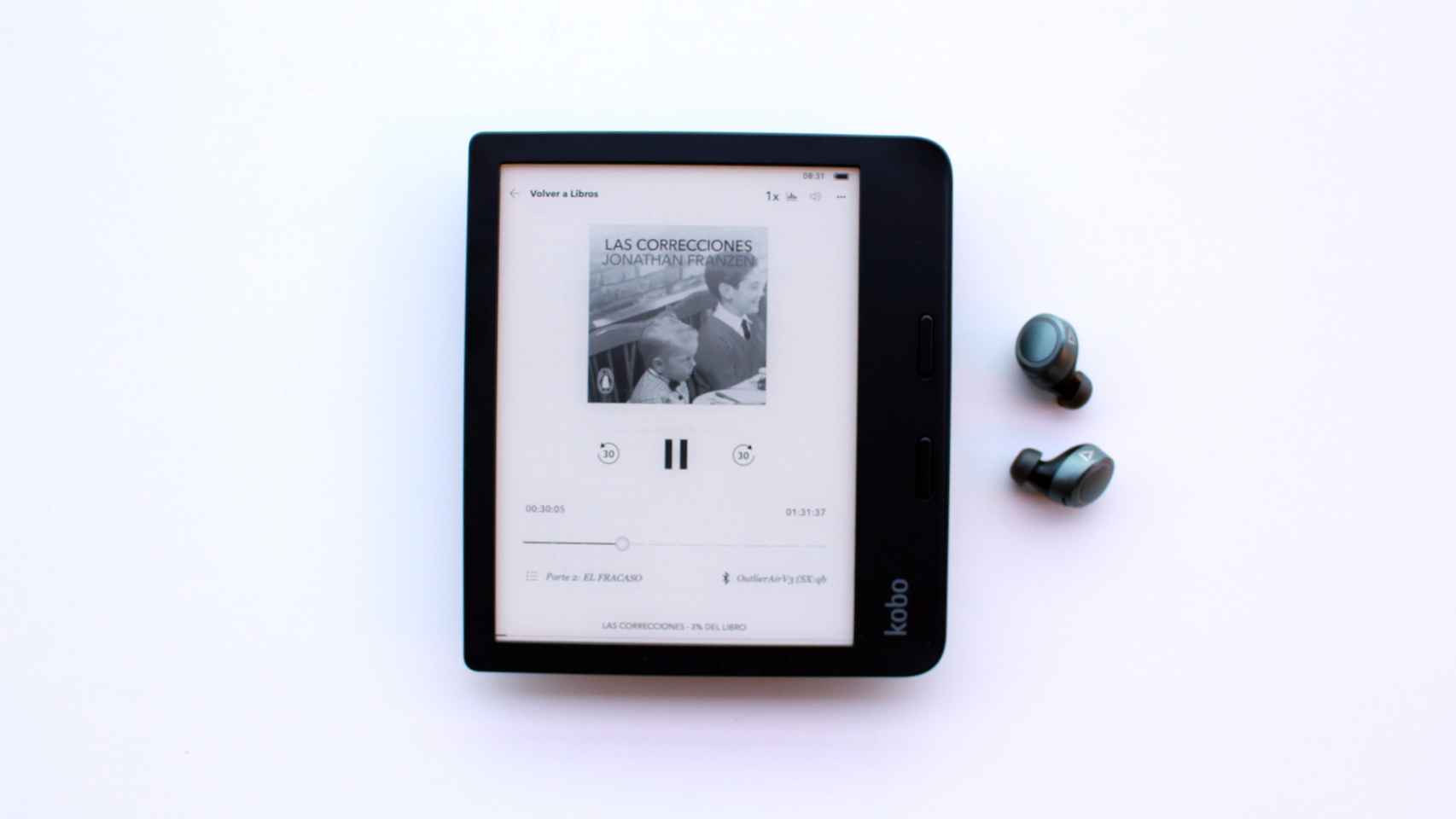 Libros electrónicos de Kobo permiten escuchar audiolibros.