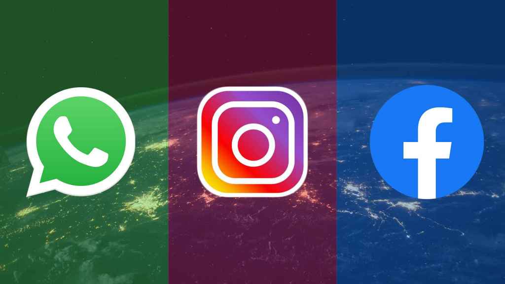 Logos de WhatsApp, Instagram y Facebook.