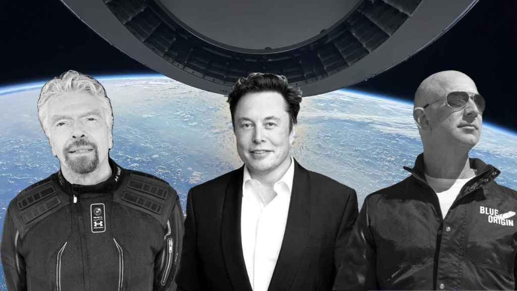 Richard Branson, Elon Musk y Jeff Bezos