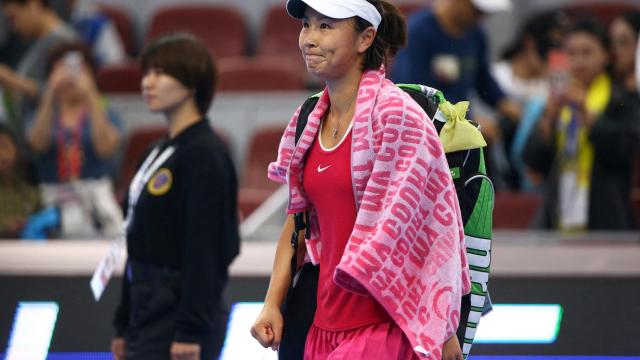 Peng Shuai durante un partido