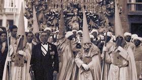 Antonio Baena, durante la procesión de la Sangre.