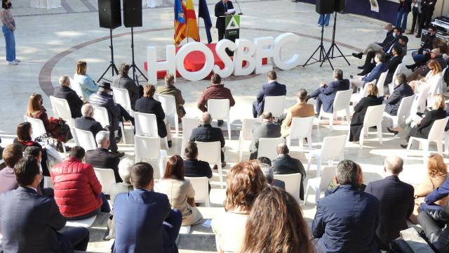 Toni Mayor, presidente de Hosbec, durante su intervención este lunes en Benidorm.