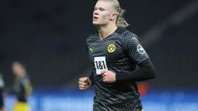 Erling Haaland, en un partido del Borussia Dortmund de la temporada 2021/2022