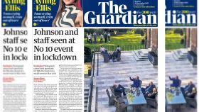 Imagen de portada de 'The Guardian' que confirma la reunión social de Boris Johnson en mayo de 2020.