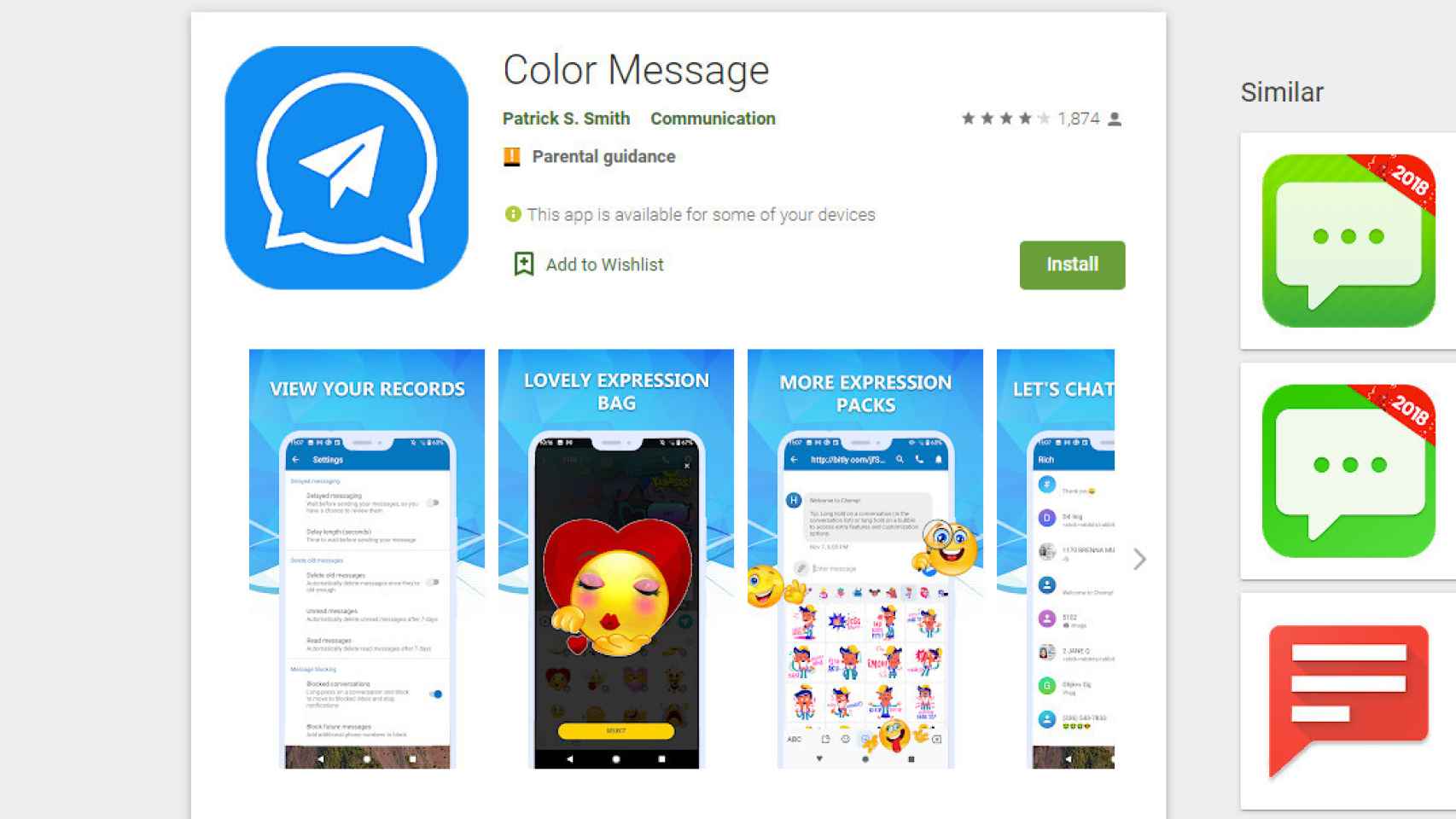 Color Message, aplicación con malware