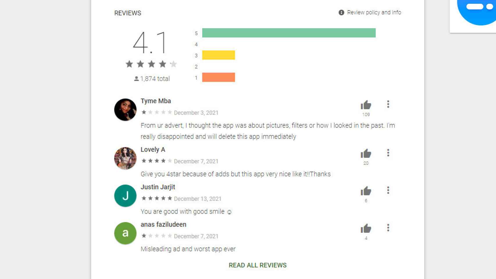 Comentarios sobre Color Message en Google Play
