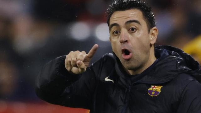 Xavi Hernández, en un partido del Barcelona de la temporada 2021/2022