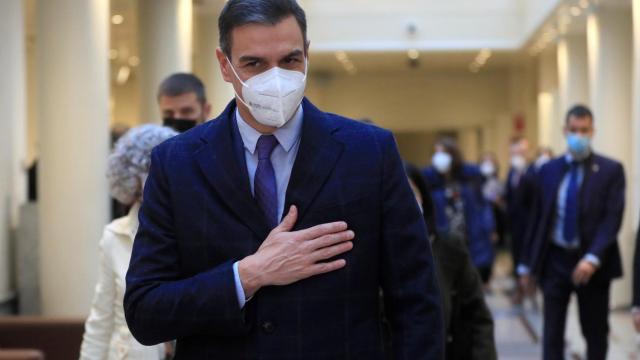 Pedro Sánchez, presidente del Gobierno, en el Senado, sede oficial de la Conferencia de Presidentes.