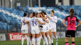 El Real Madrid Femenino celebrando un gol