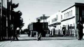 Calle María Auxiliadora, entonces avenida de Federico Anaya, junto al cine Taramona
