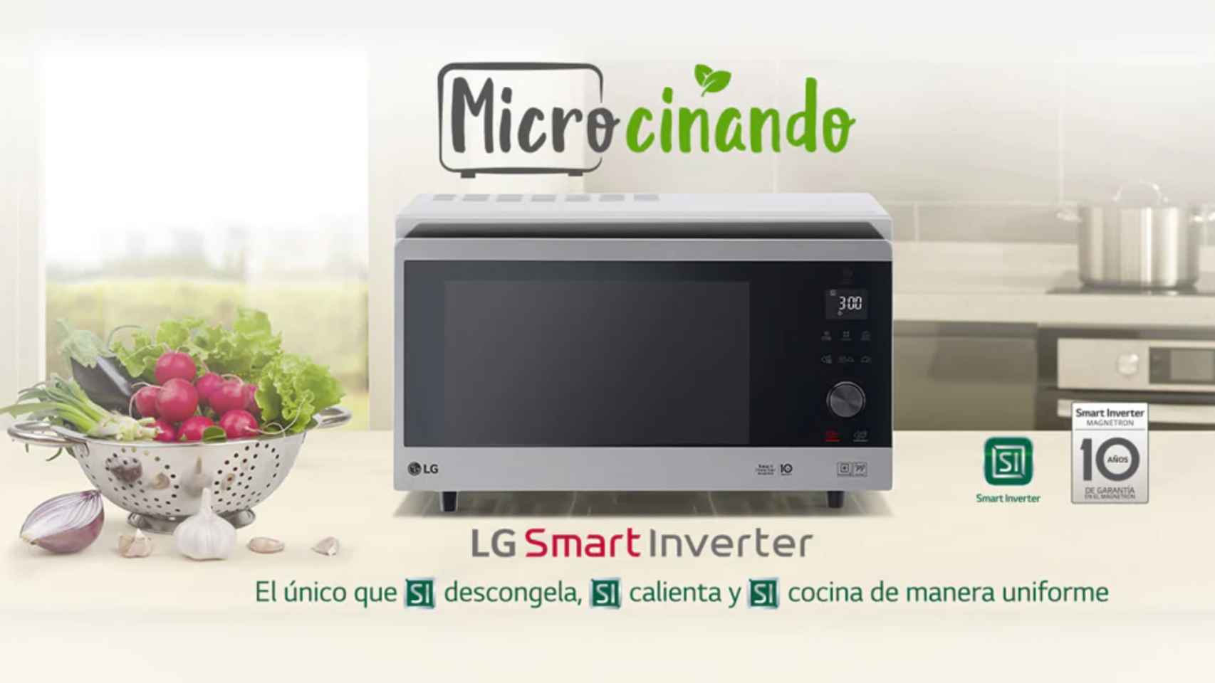 Tu microondas LG Smart Inverter hace por ti más de lo que imaginas! Cocina  una variedad de platos con la temperatura adecuada y disfruta de comidas