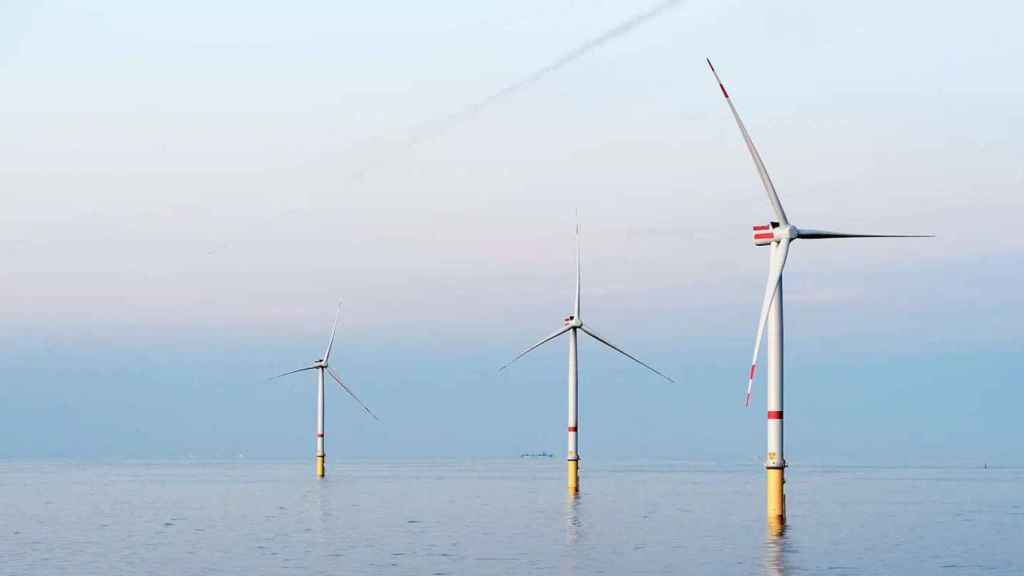 Turbinas de parque eólico marino