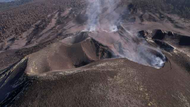 El volcán de Cumbre Vieja de La Palma sin signos de actividad volcánica.