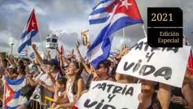 Imagen de las protestas durante las manifestaciones en La Habana el pasado noviembre.