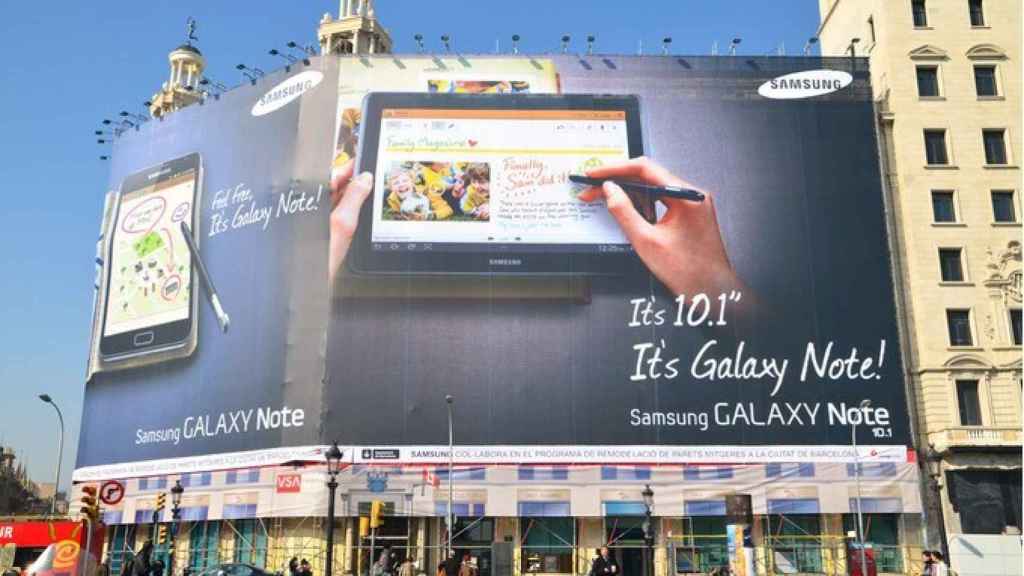 Publicidad del primer Samsung Galaxy Note