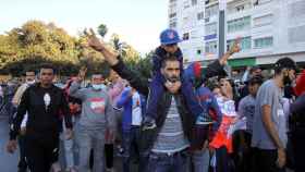 Manifestación en las calles de Rabat contra el pasaporte Covid, en una imagen del 31 de octubre.