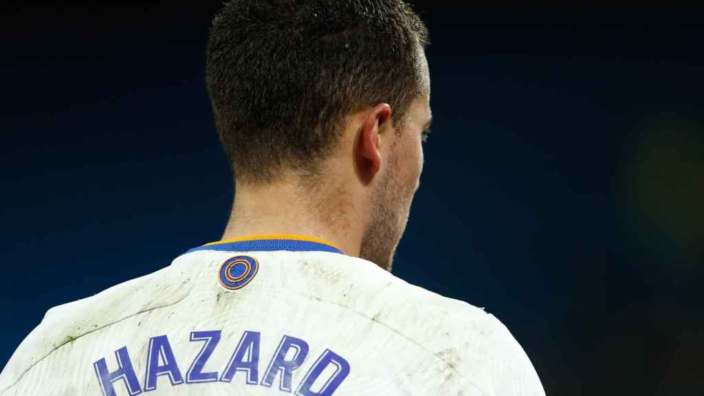 Eden Hazard, en un partido del Real Madrid de La Liga 2021/2022