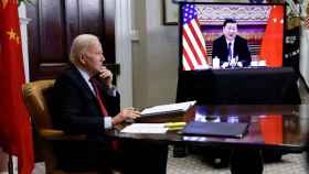Joe Biden y Xi Jinping reunidos telemáticamente en noviembre de 2021.