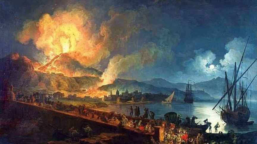Erupción del Vesubio en 1782 por Pierre-Jacques Volaire.