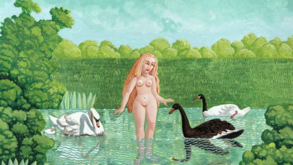 Isabel Villar: 'Desnudo y tres cisnes', 2020 (DA2, Salamanca)